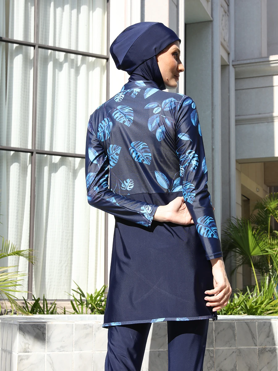 3PCS/Set Islamic Women Muslim Swimwear Dress Pants Burkini Swimsuit Modest Islam Swim Surf Wear Sport Full Suit Swimming