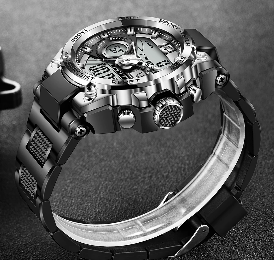 LIGE Digital Men Military Watch 50m Waterproof Wristwatch LED Quartz Clock Sport Watch Male Big Watches Men Relogios Masculino LIGE Digital Men Military Watch 50m Waterproof Wristwatch LED Quartz Clock Sport Watch Male Big Watches Men Relogios Masculino