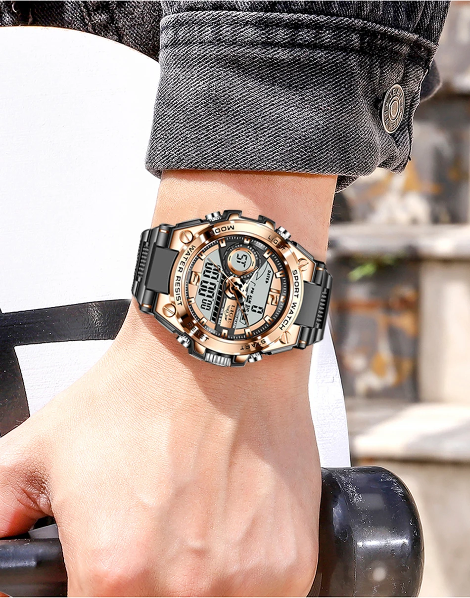 LIGE Digital Men Military Watch 50m Waterproof Wristwatch LED Quartz Clock Sport Watch Male Big Watches Men Relogios Masculino LIGE Digital Men Military Watch 50m Waterproof Wristwatch LED Quartz Clock Sport Watch Male Big Watches Men Relogios Masculino