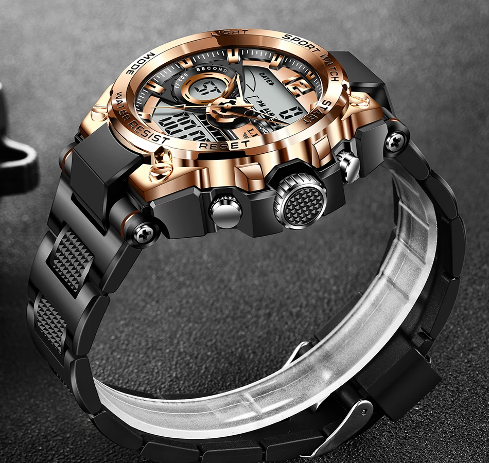 LIGE Digital Men Military Watch 50m Waterproof Wristwatch LED Quartz Clock Sport Watch Male Big Watches Men Relogios Masculino LIGE Digital Men Military Watch 50m Waterproof Wristwatch LED Quartz Clock Sport Watch Male Big Watches Men Relogios Masculino