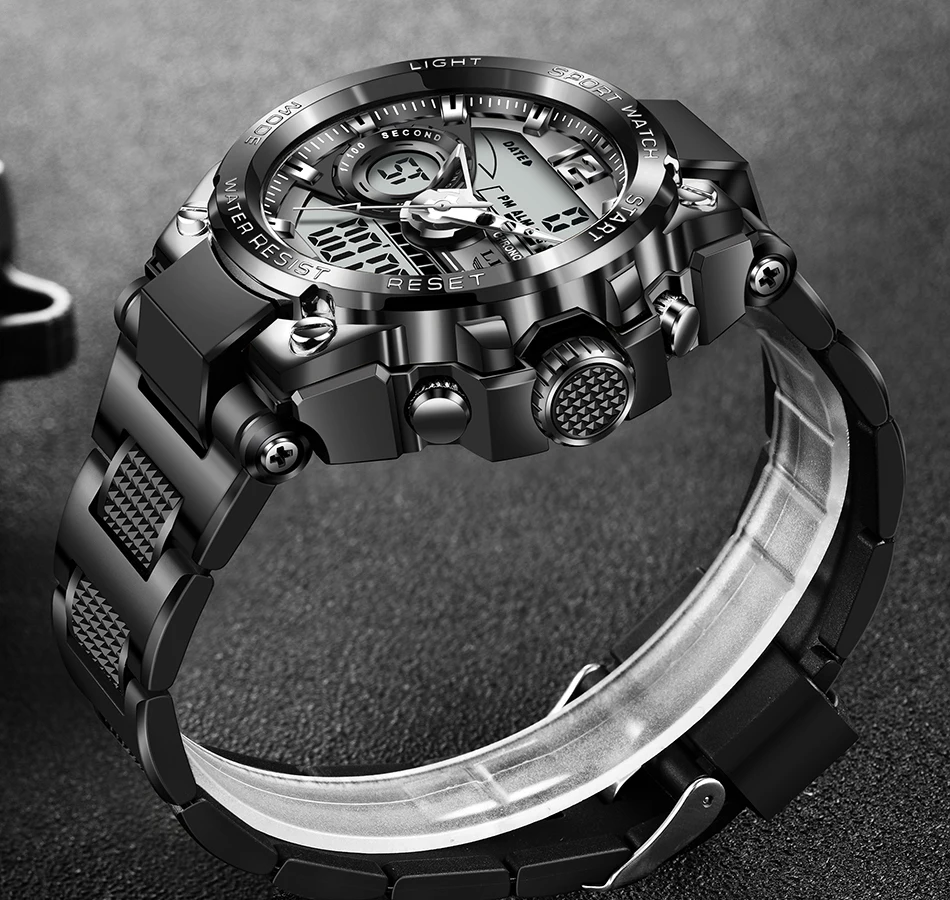LIGE Digital Men Military Watch 50m Waterproof Wristwatch LED Quartz Clock Sport Watch Male Big Watches Men Relogios Masculino LIGE Digital Men Military Watch 50m Waterproof Wristwatch LED Quartz Clock Sport Watch Male Big Watches Men Relogios Masculino