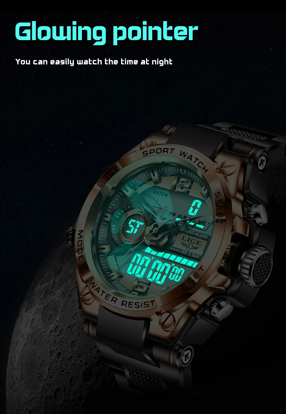 LIGE Digital Men Military Watch 50m Waterproof Wristwatch LED Quartz Clock Sport Watch Male Big Watches Men Relogios Masculino LIGE Digital Men Military Watch 50m Waterproof Wristwatch LED Quartz Clock Sport Watch Male Big Watches Men Relogios Masculino