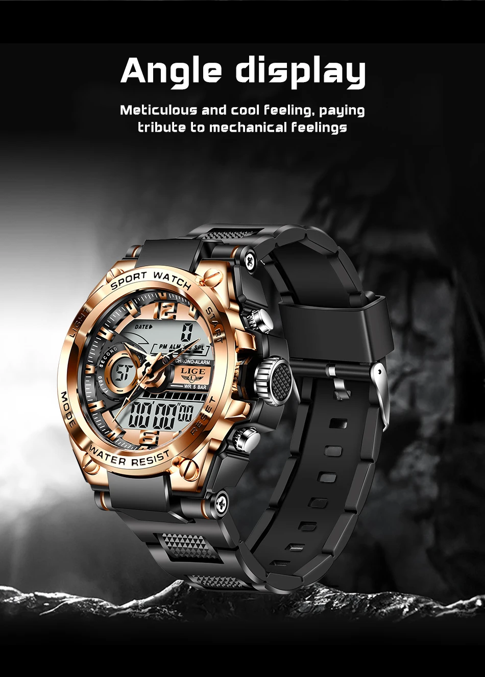 LIGE Digital Men Military Watch 50m Waterproof Wristwatch LED Quartz Clock Sport Watch Male Big Watches Men Relogios Masculino LIGE Digital Men Military Watch 50m Waterproof Wristwatch LED Quartz Clock Sport Watch Male Big Watches Men Relogios Masculino