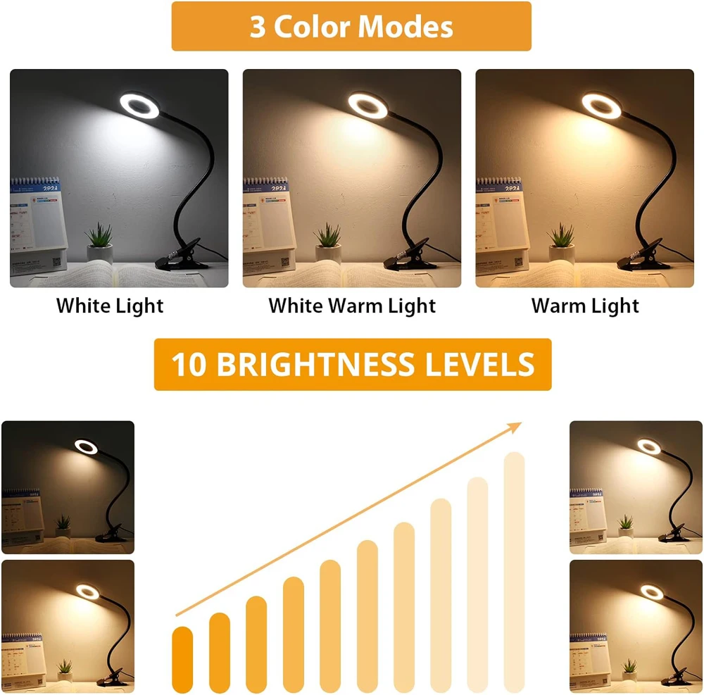 360° Flexible 48 LEDs Clip on Desk Lamp Gooseneck Reading Table Light Eye-Caring USB Clamp Books Night Light Study Read Light 360° Flexible 48 LEDs Clip on Desk Lamp Gooseneck Reading Table Light Eye-Caring USB Clamp Books Night Light Study Read Light