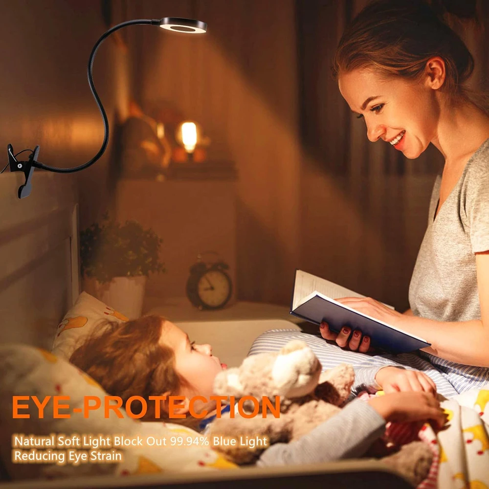 360° Flexible 48 LEDs Clip on Desk Lamp Gooseneck Reading Table Light Eye-Caring USB Clamp Books Night Light Study Read Light 360° Flexible 48 LEDs Clip on Desk Lamp Gooseneck Reading Table Light Eye-Caring USB Clamp Books Night Light Study Read Light