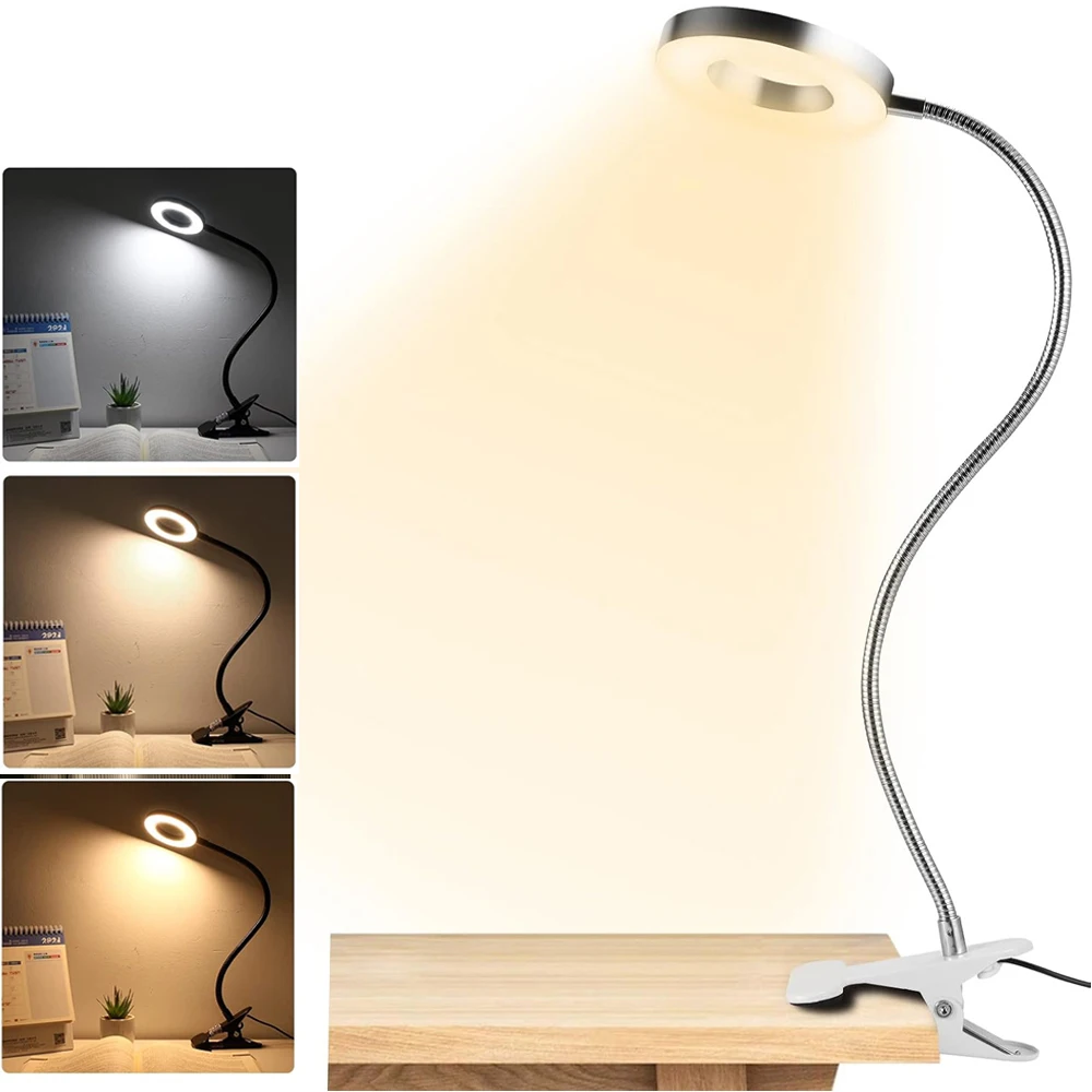 360° Flexible 48 LEDs Clip on Desk Lamp Gooseneck Reading Table Light Eye-Caring USB Clamp Books Night Light Study Read Light 360° Flexible 48 LEDs Clip on Desk Lamp Gooseneck Reading Table Light Eye-Caring USB Clamp Books Night Light Study Read Light
