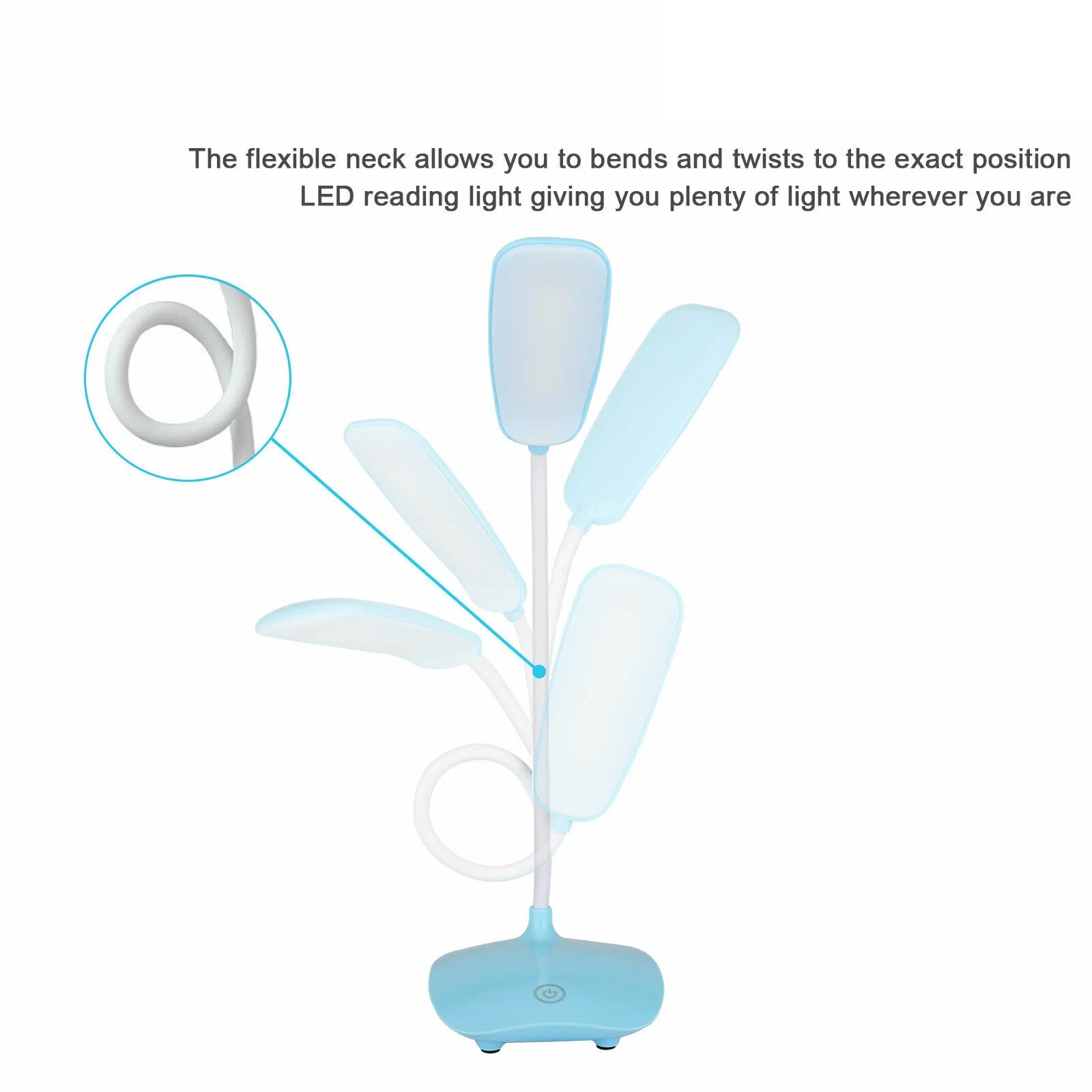 LED Table Lamp USB Rechargeable Dimmable Desk Reading Light Foldable Rotatable Touch Switch Study Work Bedroom Table Lamps