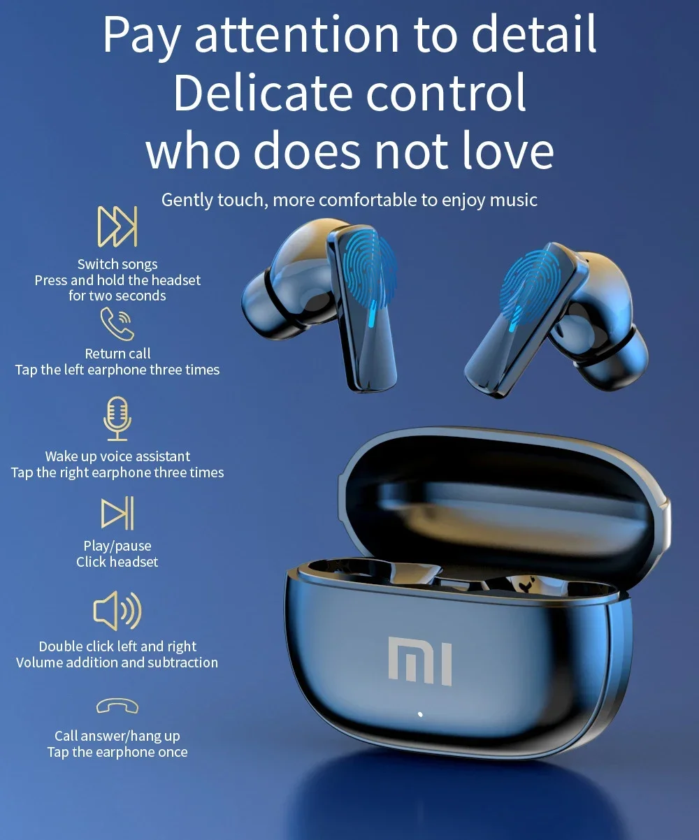 Original Xiaomi Air7 Bluetooth Earphones TWS Touch Control HiFi Wireless Headphone Mic Noise Reduction Earbuds Sports Waterproof
