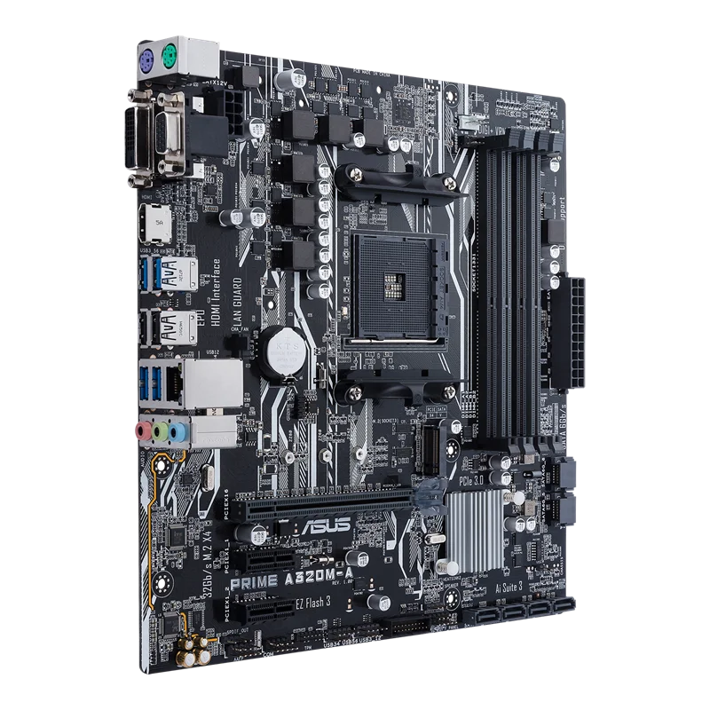 ASUS PRIME A320M-A  AMD A320 AM4 Motherboard For Ryzen 5/3/7 5600G 3600 5700G CPU DDR4 USB2.0 HDMI M.2 Micro ATX Mainboard
