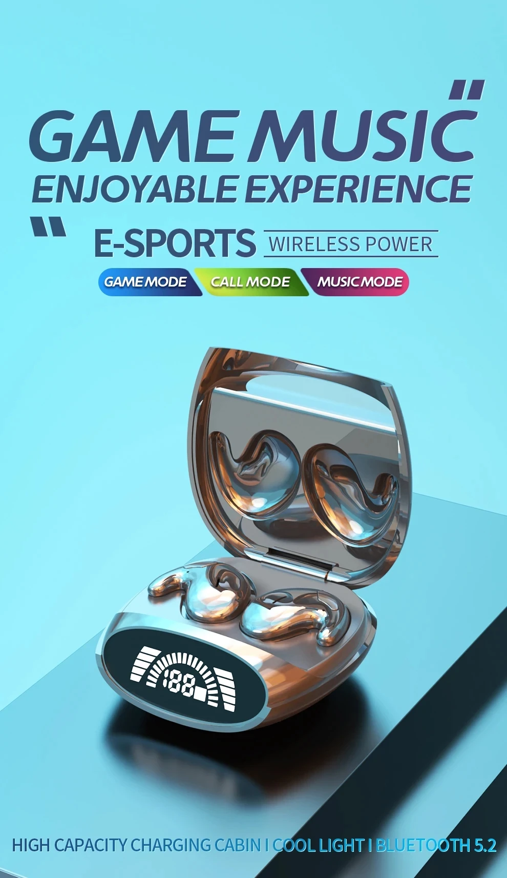 Mini Sleep Invisible Earbuds Tiny Hidden Headphones Bluetooth 5.3 Earphone Noise Cancelling Sports Stereo TWS Wireless Headsets