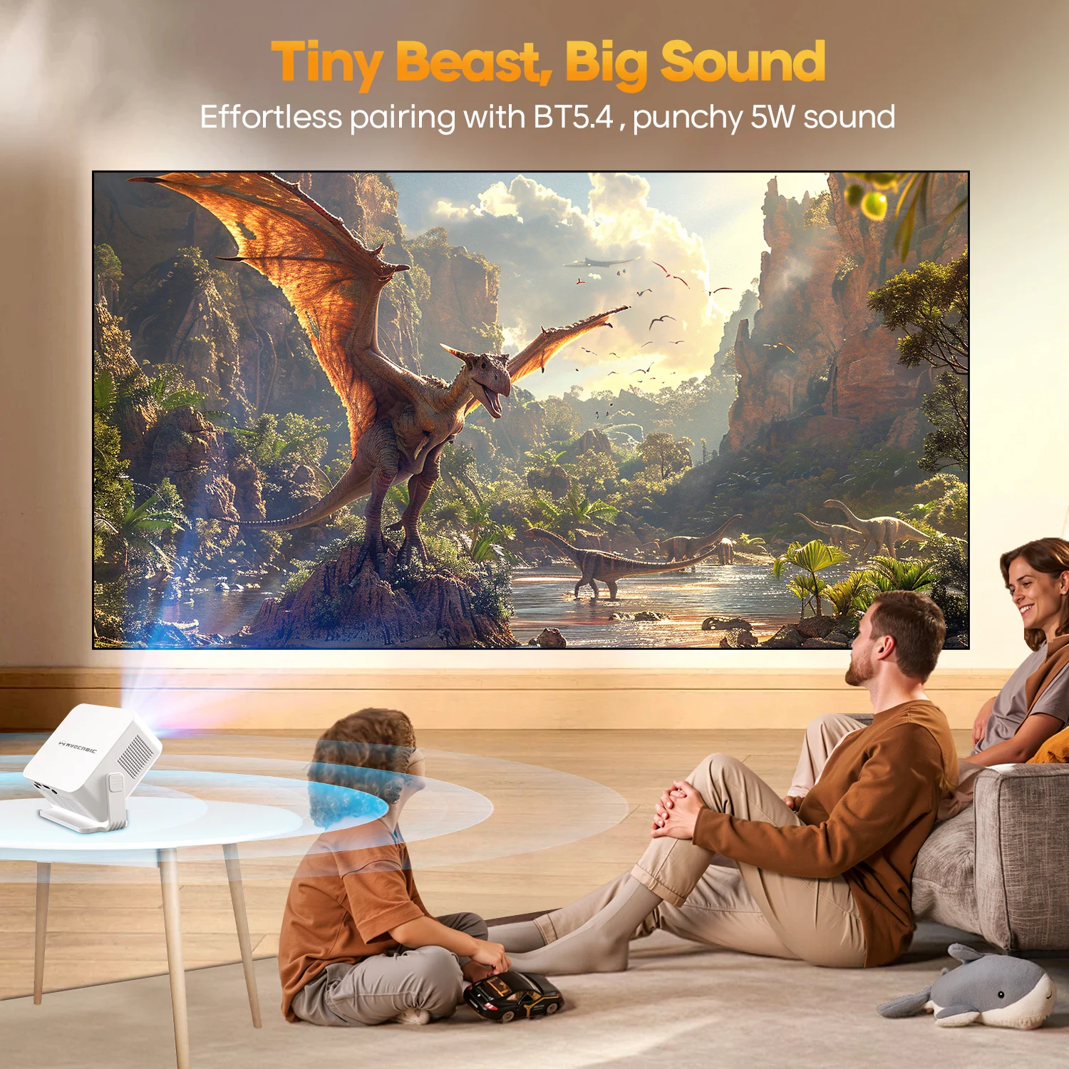 Magcubic Auto Focus Android 14 Portable Projector 8K 400ANSI WiFi 6 Projector Support Full HD 720P Home Outdoor Cinema HY300Max