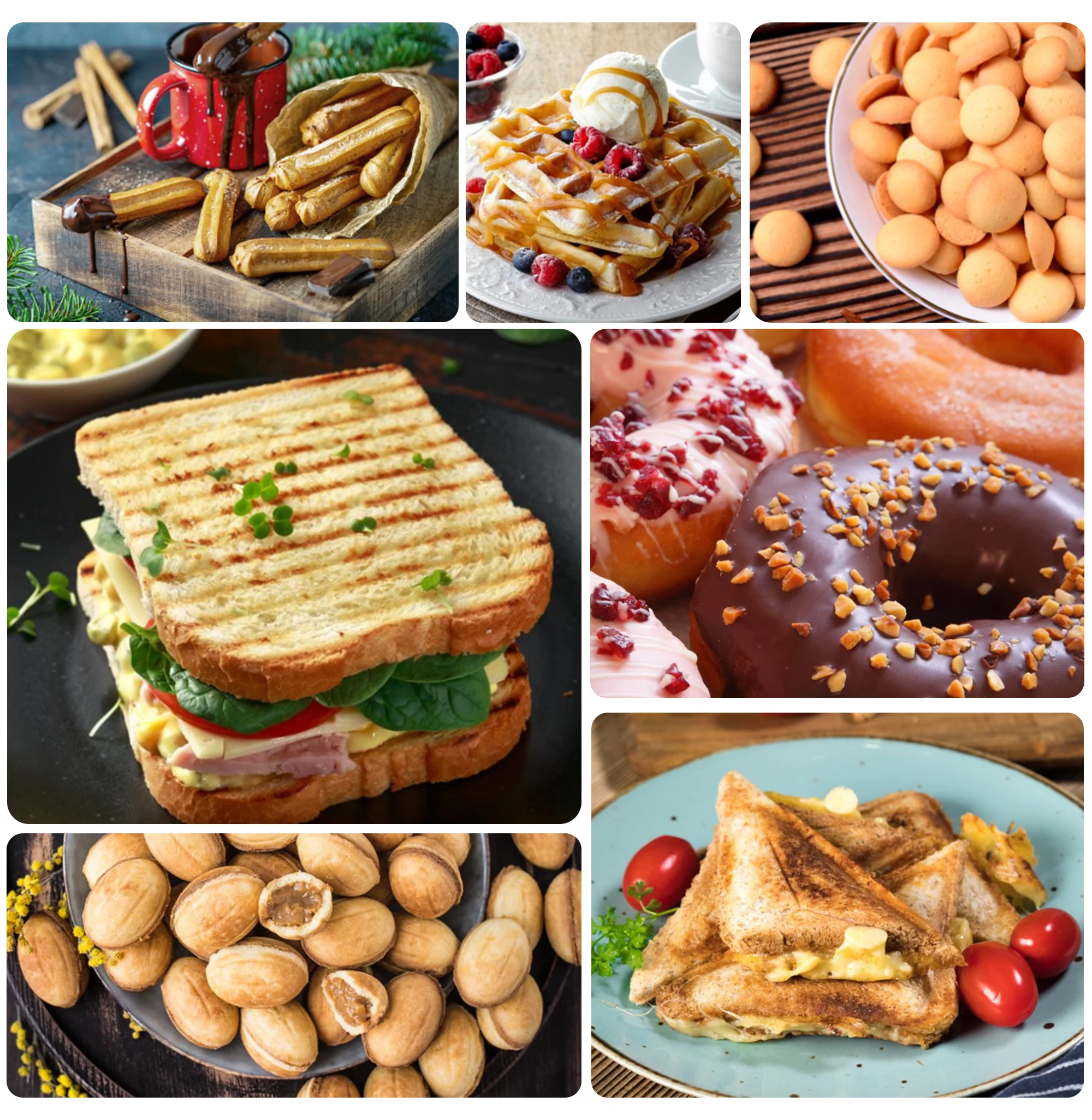 7 In 1 Waffles Maker Electric Sandwiches Machine Cooking Appliances Bread Machine Cake Breakfast Waffle Pot Baking Pan Sonifer