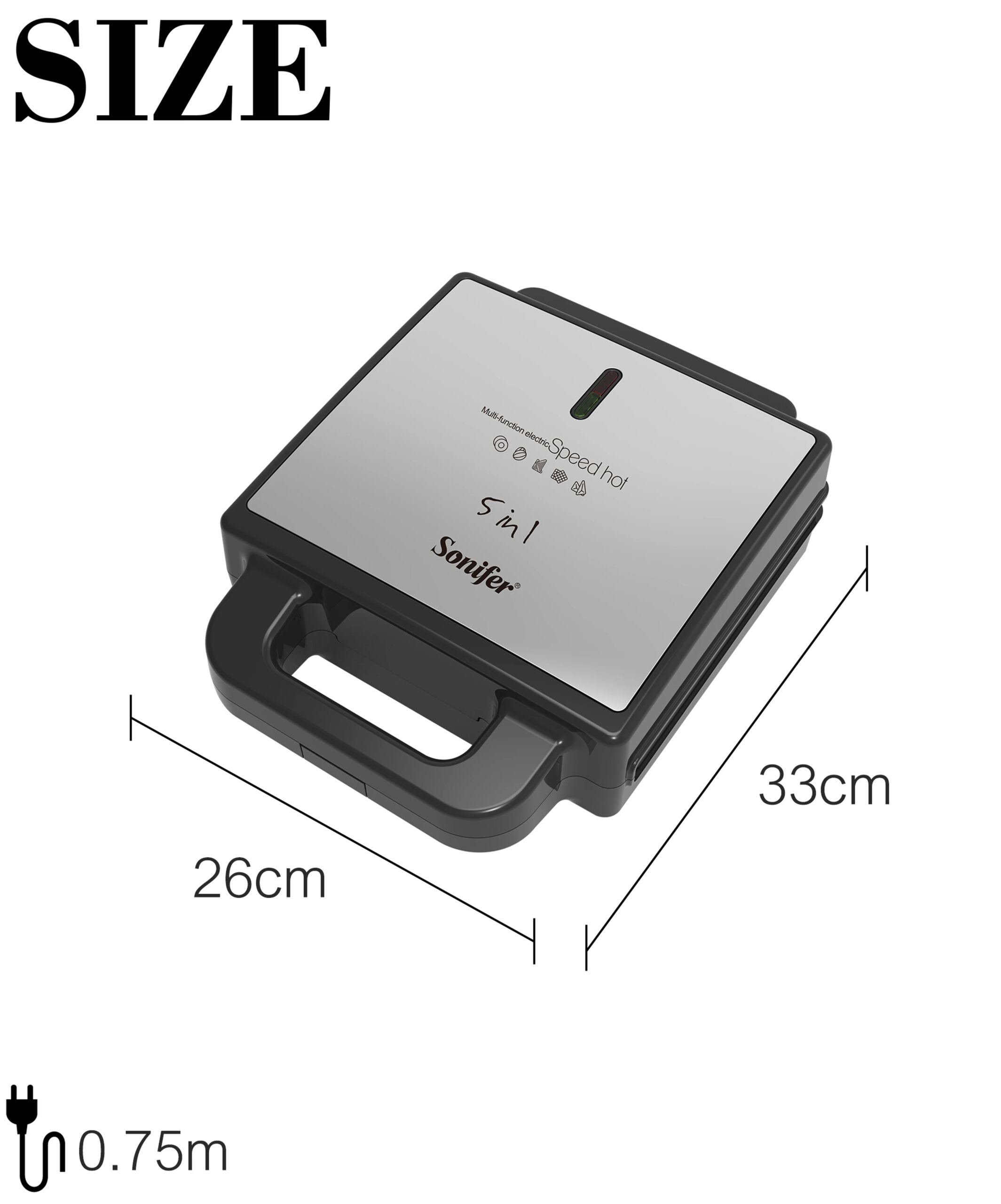 7 In 1 Waffles Maker Electric Sandwiches Machine Cooking Appliances Bread Machine Cake Breakfast Waffle Pot Baking Pan Sonifer