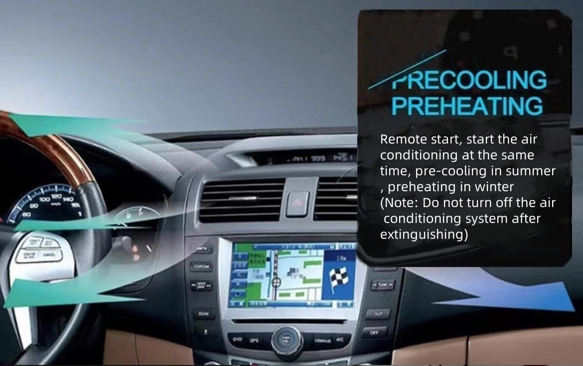 12V Universal Car Keyless Entry System Engine Start Alarm System One-button Start/Stop System Remote Starter Stop Accessories