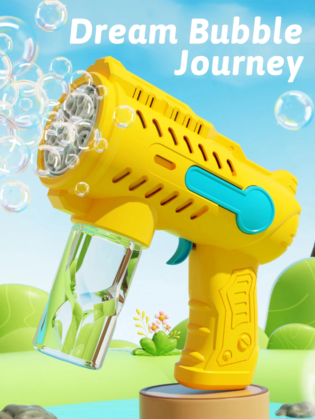 Outdoor wedding bubble gun toy, children's bubble toy, parent-child interactive game without battery bubble water
