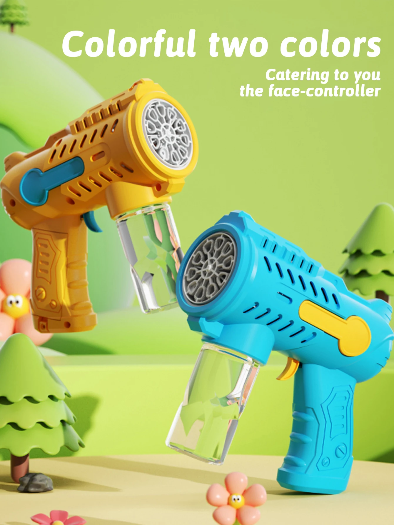 Outdoor wedding bubble gun toy, children's bubble toy, parent-child interactive game without battery bubble water