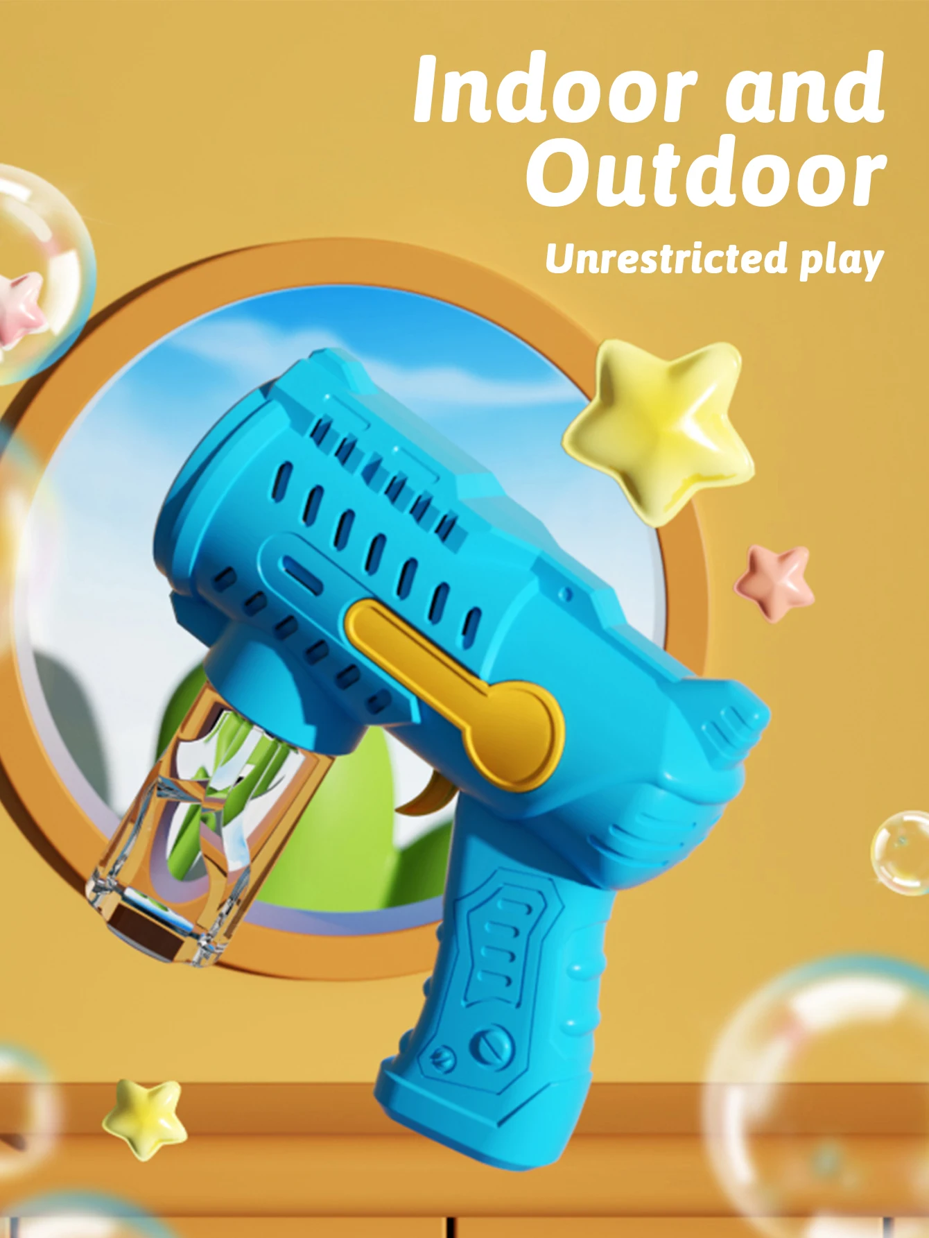 Outdoor wedding bubble gun toy, children's bubble toy, parent-child interactive game without battery bubble water
