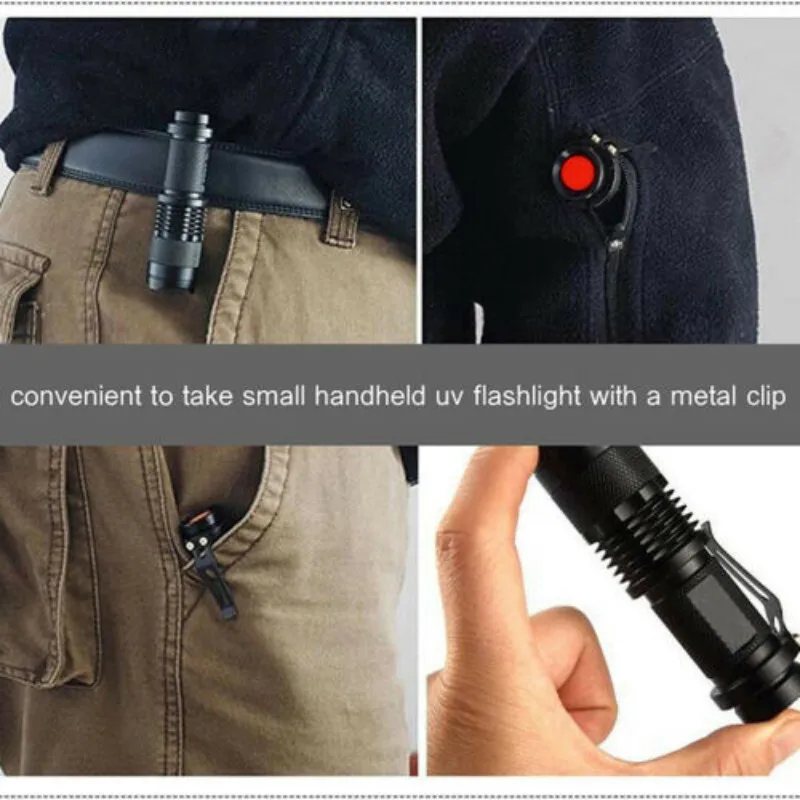 UV Flashlight Black Light Powerful Small Blacklight Flashlight UV Light Mini Black Light Flashlight Detector Light for Pet Urine