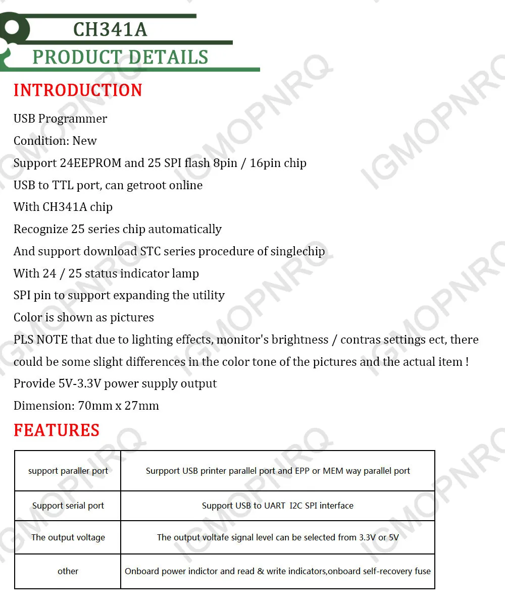 1PCS CH341A 24 25 Series EEPROM Flash BIOS USB Programmer Module + SOIC8 SOP8 Test Clip + 1.8V adapter + SOIC8 adapter DIY KIT