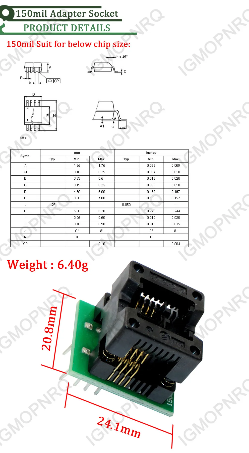 1PCS CH341A 24 25 Series EEPROM Flash BIOS USB Programmer Module + SOIC8 SOP8 Test Clip + 1.8V adapter + SOIC8 adapter DIY KIT